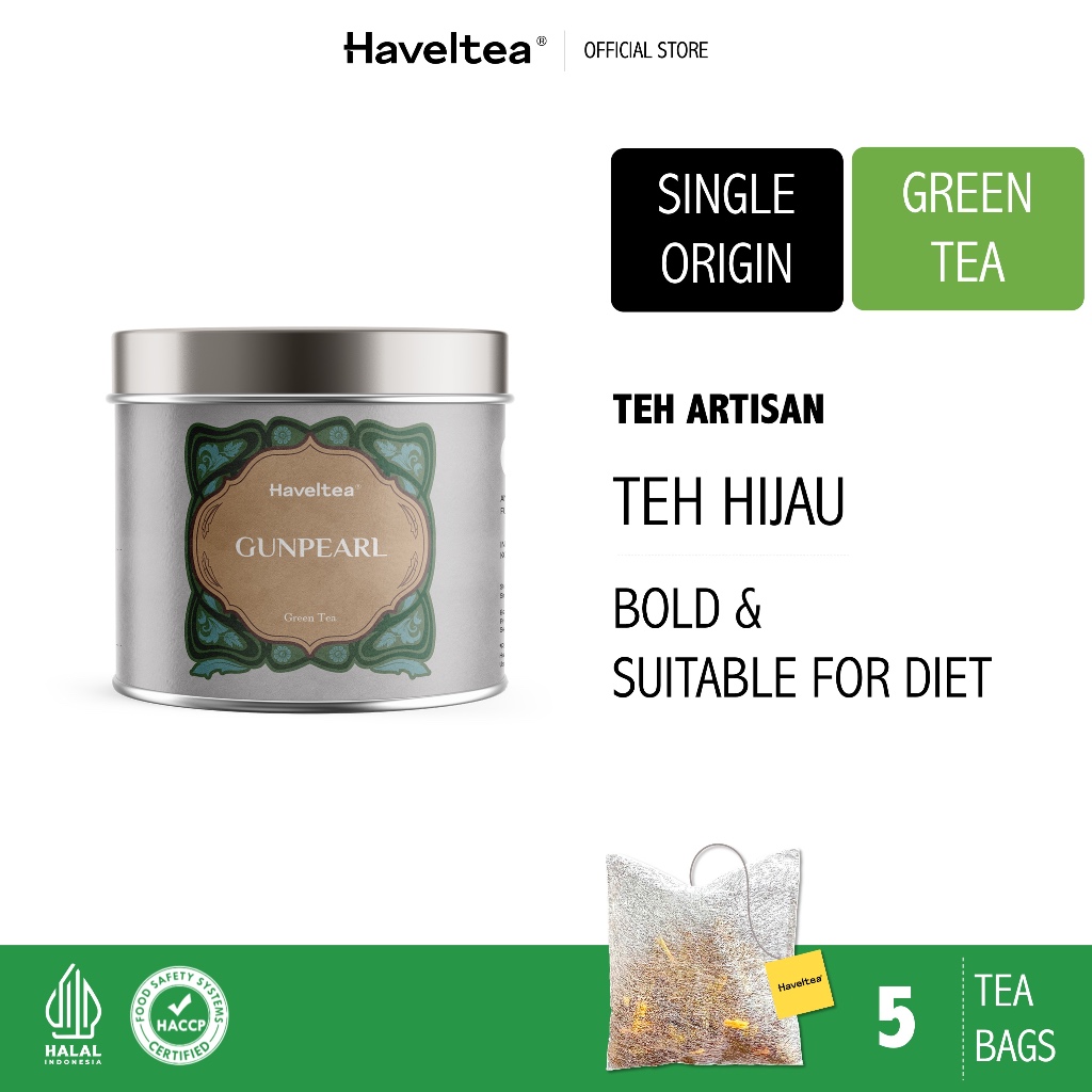 

GUNPEARL | Mini Tin | Haveltea | Green Tea | Teh Hijau Assamica