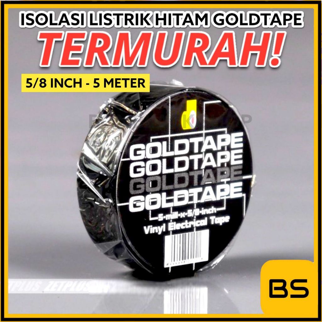 

Isolasi Kabel Listrik 4,5m 5yard GOLDTAPE Isolasi Selotip Solasi Elektronik MURAH