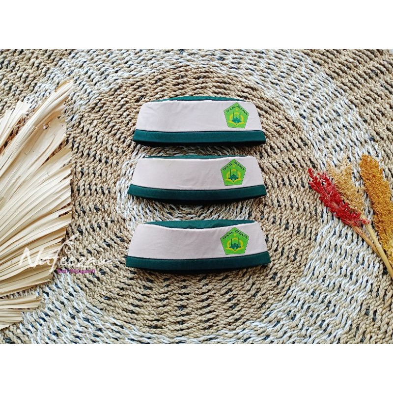 Peci Sablon Custom Kerudung Segi 4 Jilbab Instan Seragam Sekolah Custom Hijab Katun Peci Anak Dewasa