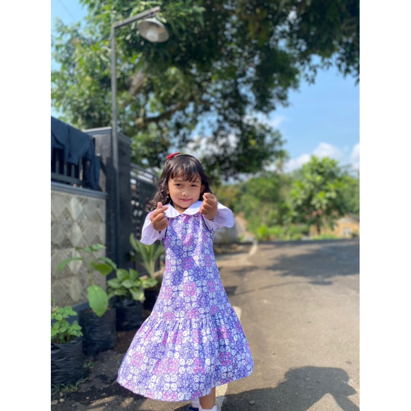Dress Batik Anak Perempuan milan dress batik anak perempuan