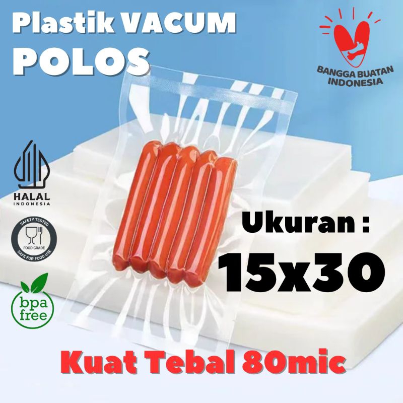 Plastik Vacum POLOS 15x30 Vacum Vacuum Makanan