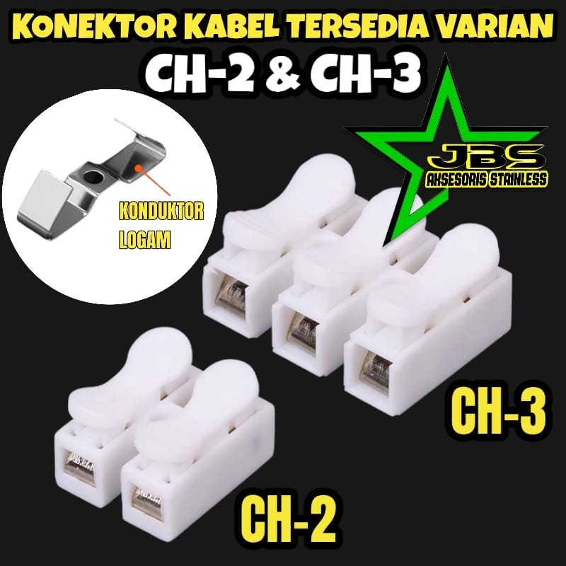 KONEKTOR KABEL/QUICK CONNECT CABLE/TERMINAL SAMBUNGAN KABEL/PENJEPIT SAMBUNGAN KABEL LISTRIK - CH - 