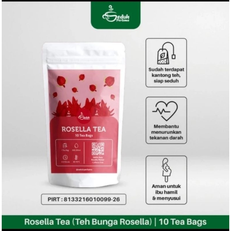 

10 Tea Bags - Rosella / Teh Bunga Rosella Merah Kemasan Siap Seduh