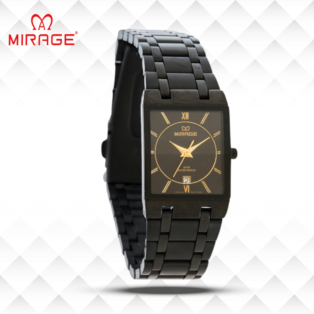 Mirage Jam Tangan Wanita Analog 7908 L Full Black Original Stainless
