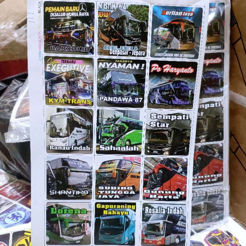 

10Lembar Stiker Bus Basuri