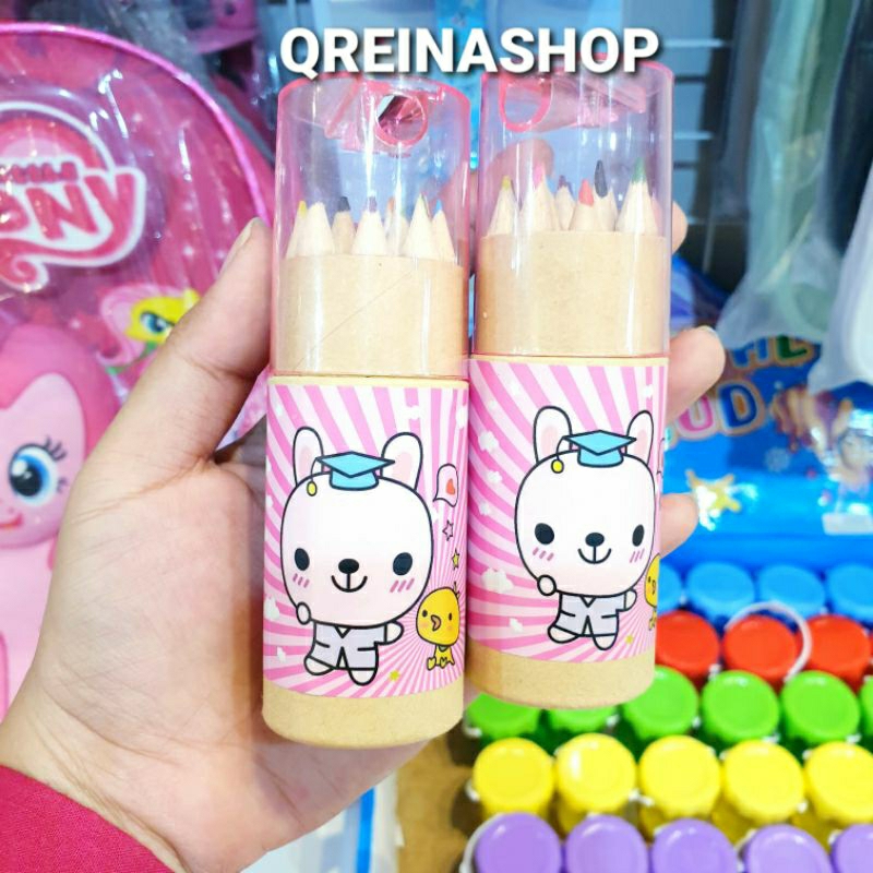 

(BISA COD) Pensil Warna & Rautan Lucu