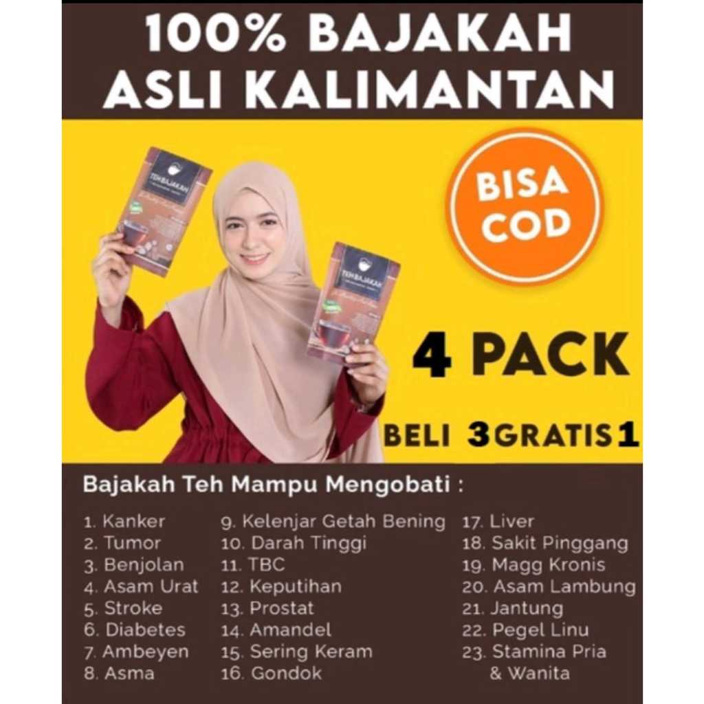 

( PROMO ) Beli 3 Gratis 1 Teh Bajakah Sehatin Original