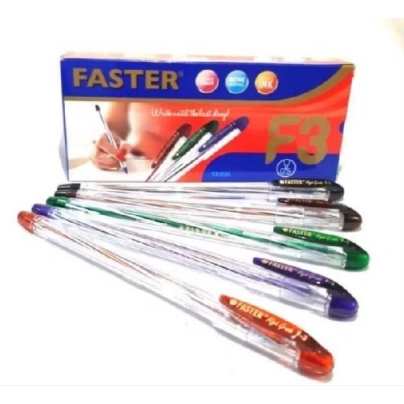 

pulpen / bolpen faster f3 / bolpen faster f3 hitam / bolpen hitam / bolpen 1 pak