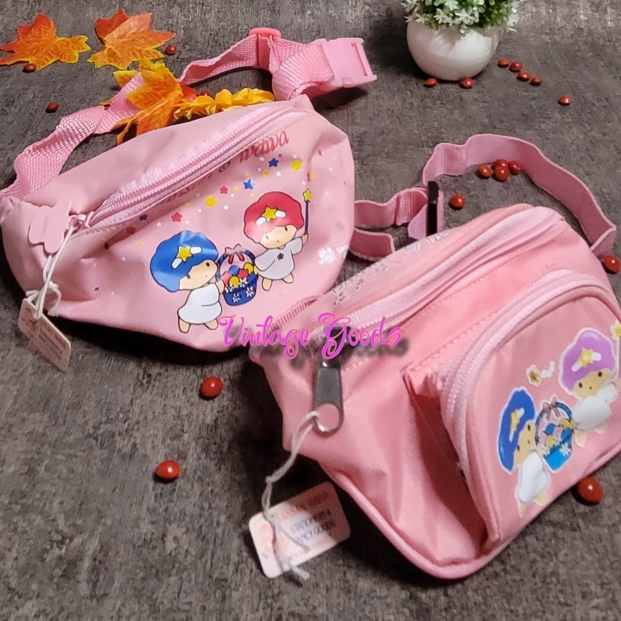 Vintage 90s Waist Bag Tas Pinggang Sansan Wawa Sanwa PINK