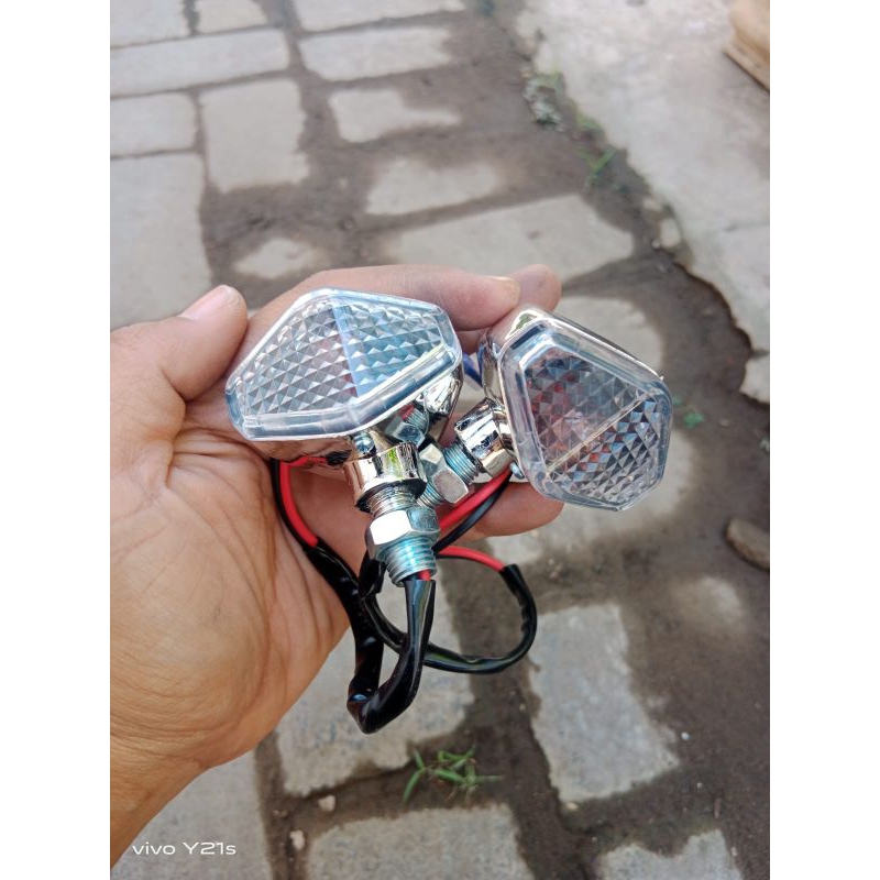 Lampu sain CB besi palu kotak bulat diamond Riting CB Riting GL riting Mega Pro riting Tiger