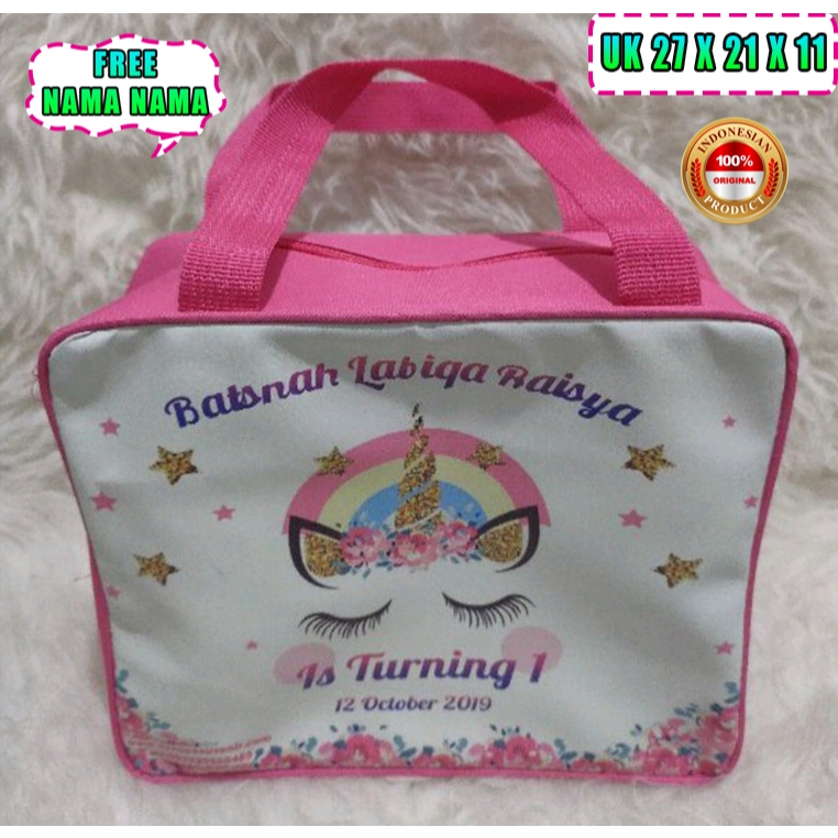 Tas ultah anak / Tas ultah anak costum / Free costum nama dan desain / Tas bimbel / Ukuran jumbo