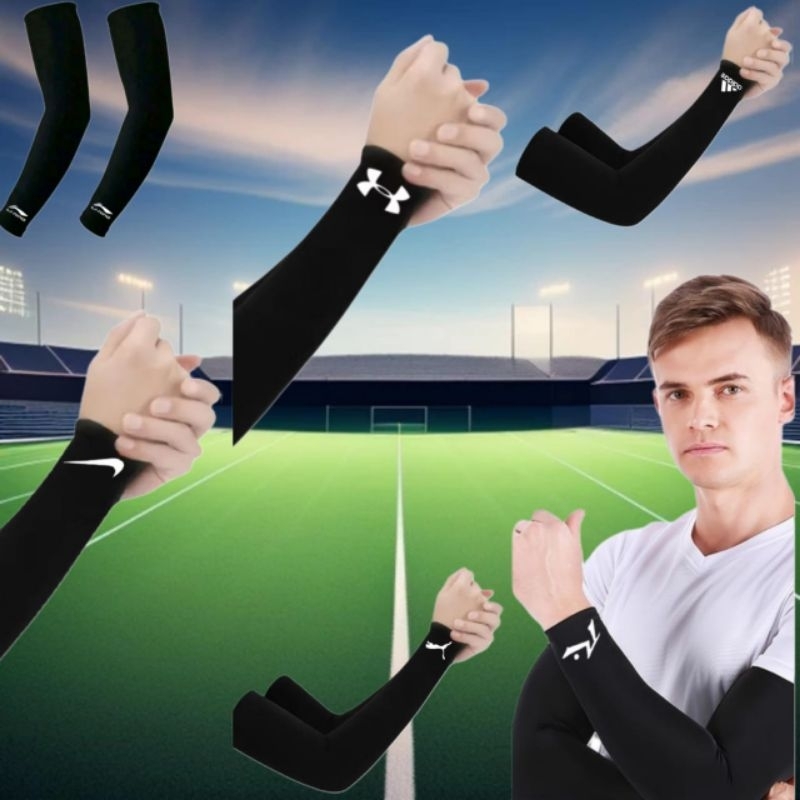 Manset Bahan Spandek / Hand Sock Pria Wanita