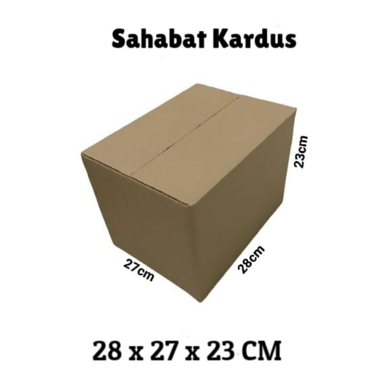 

kardus box Ukuran 28x27x23 cm single wall polos