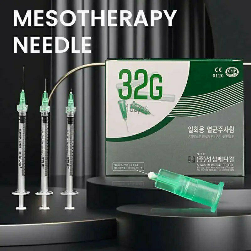 Sungshim meso needle 32 G x 4 mm jarum painless skin booster ultra thin nano mesolipo 32G