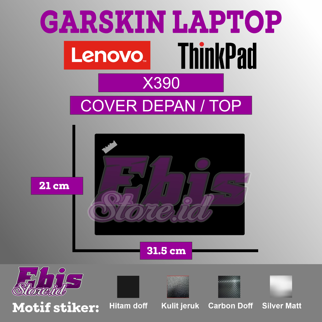 Garskin Laptop Lenovo Thinkpad X390,X395 Skin Protector