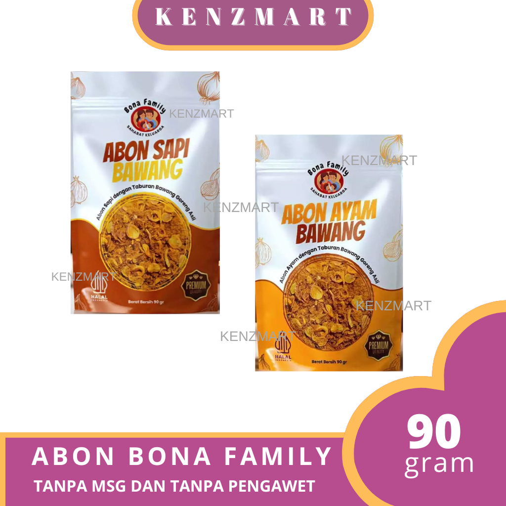 

ABON BONA FAMILY / ABON MPASI ABON NON MSG dan NON PENGAWET / ABON SAPI BAWANG ABON AYAM BAWANG