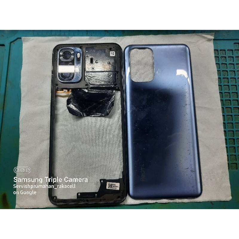 backdoor+frame tengah original copotan redmi note 10 4g