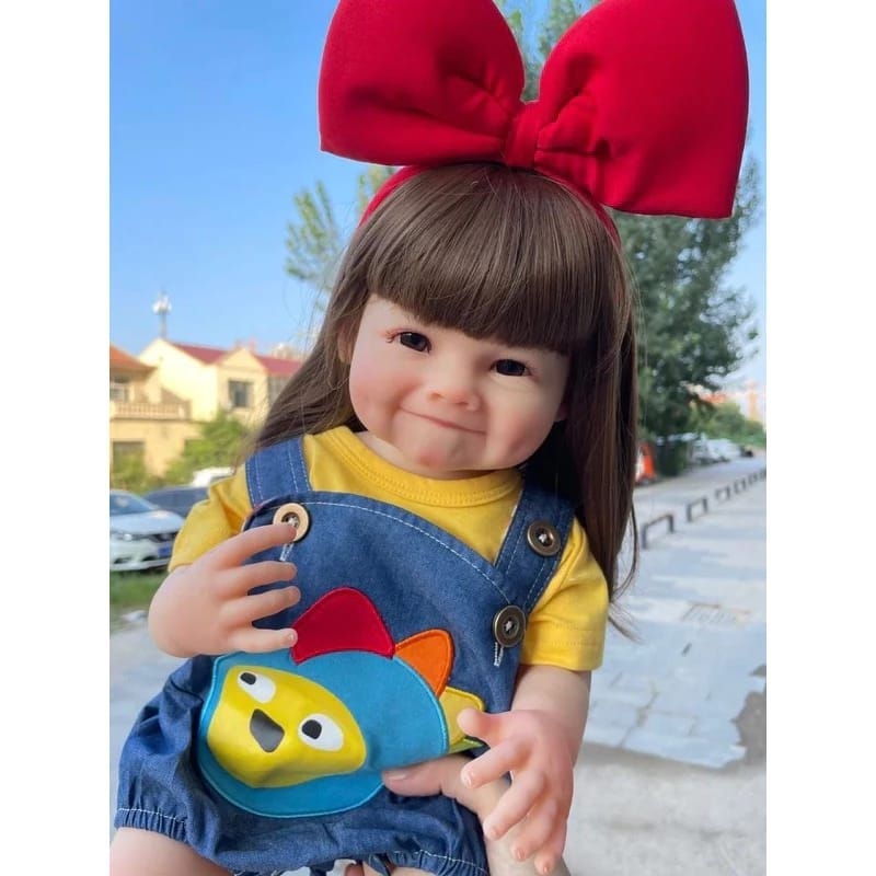 Ready Boneka Reborn Premium 55 cm Lucu Lesung pipi Full Silikon