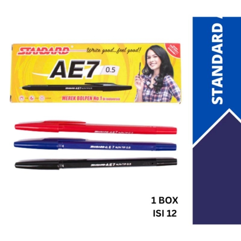 

pulpen standart AE7 satuan (1pcs) / ballpen standard / pena / pen standard AE7 original