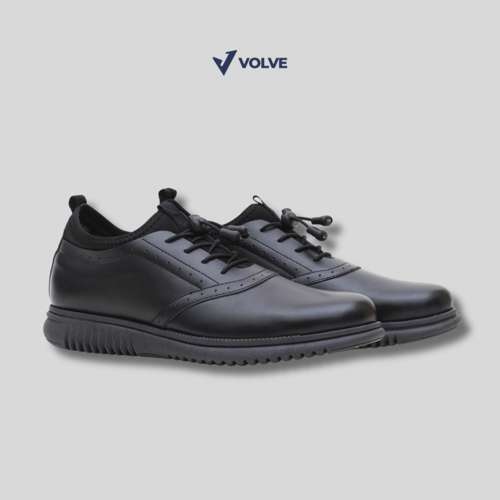 VOLVE ORCA Leather Edition Black Sepatu Pantofel Kulit Pria