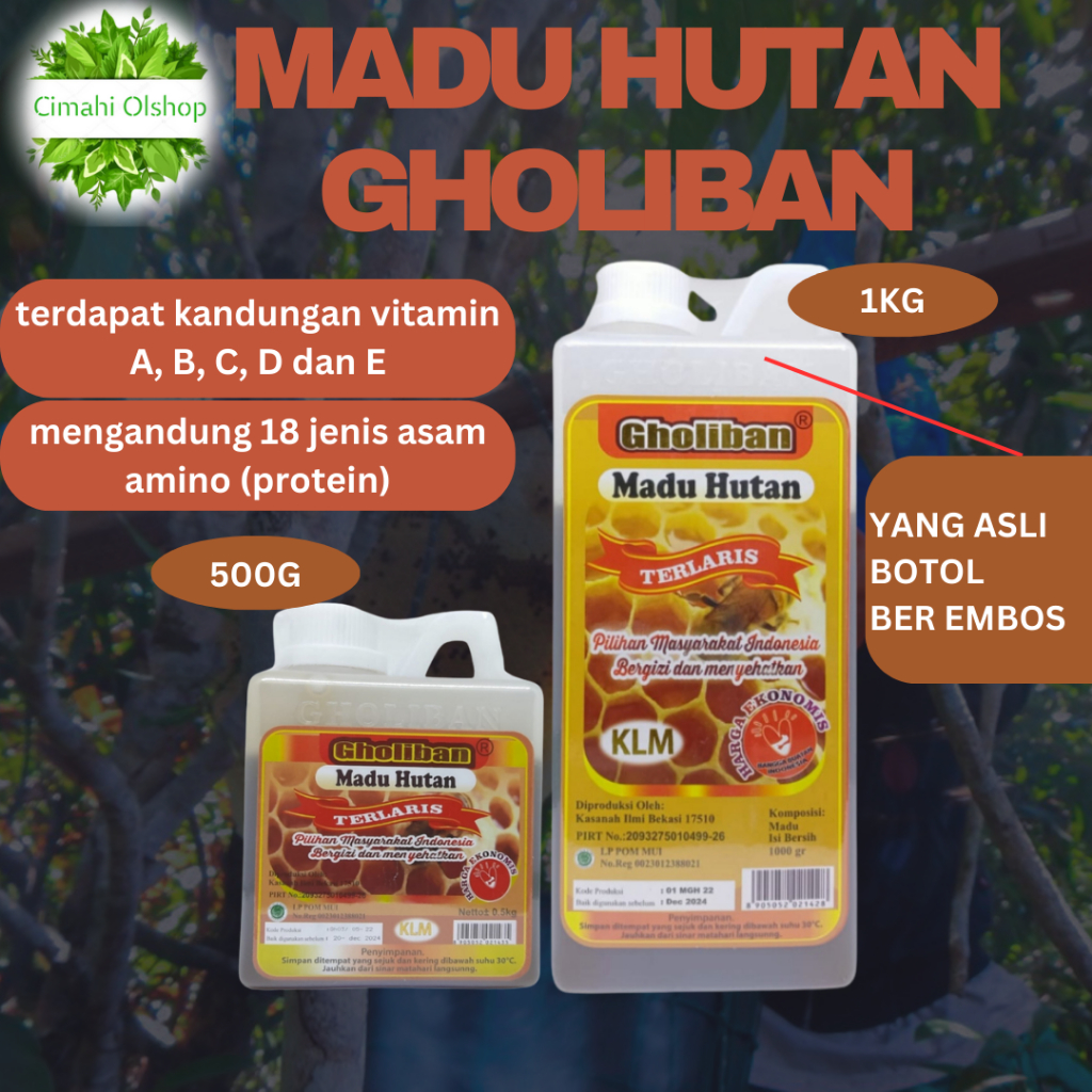 

MADU GHOLIBAN 1 KG|MADU HUTAN KALIMANTAN|UNTUK IMUN DAN DAYA TAHAN TUBUH|DEMAM|SARIAWAN