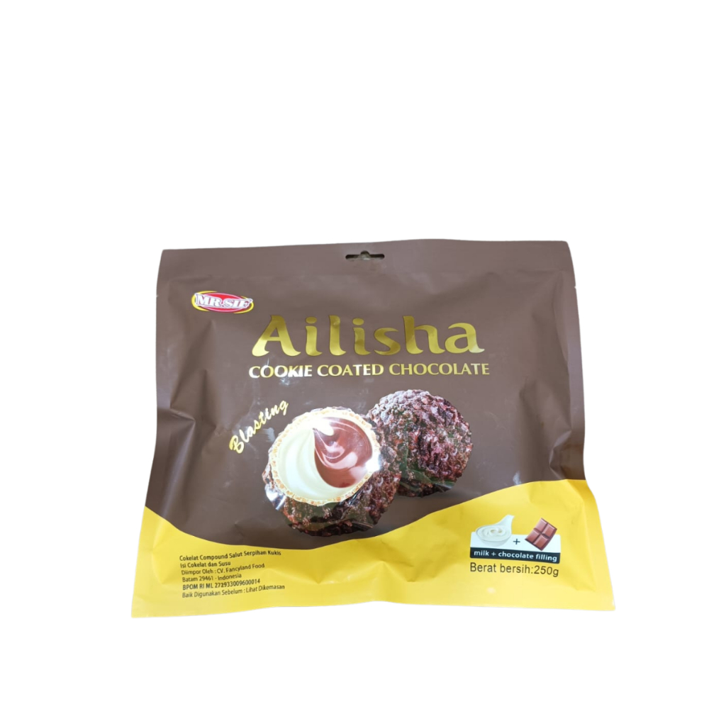 

Coklat Ailisha Cookie Coated Chotolate 250gr Premium Original Turkey oleh - oleh haji dan umroh