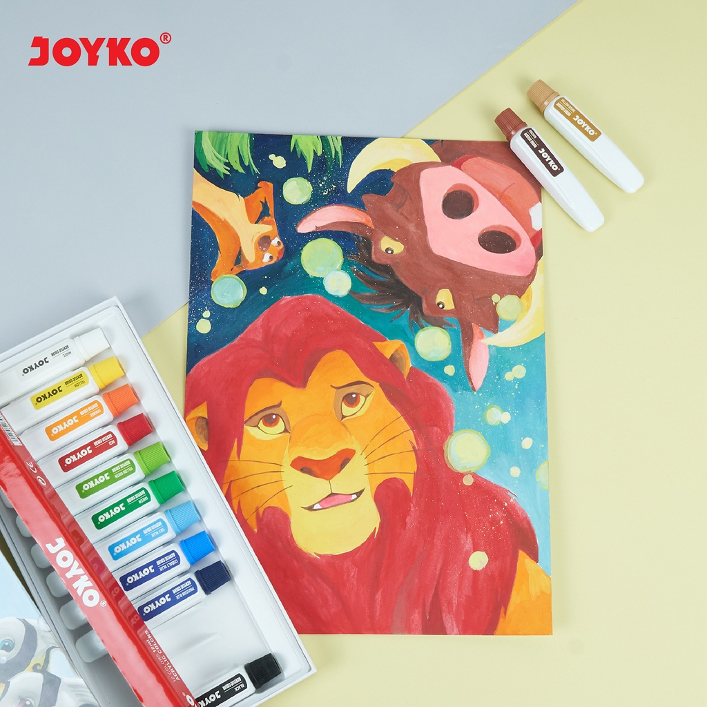 

Cat Akrilik / Acrylic Color Joyko ACC-12ML (12, 18, 24 Warna) SF6