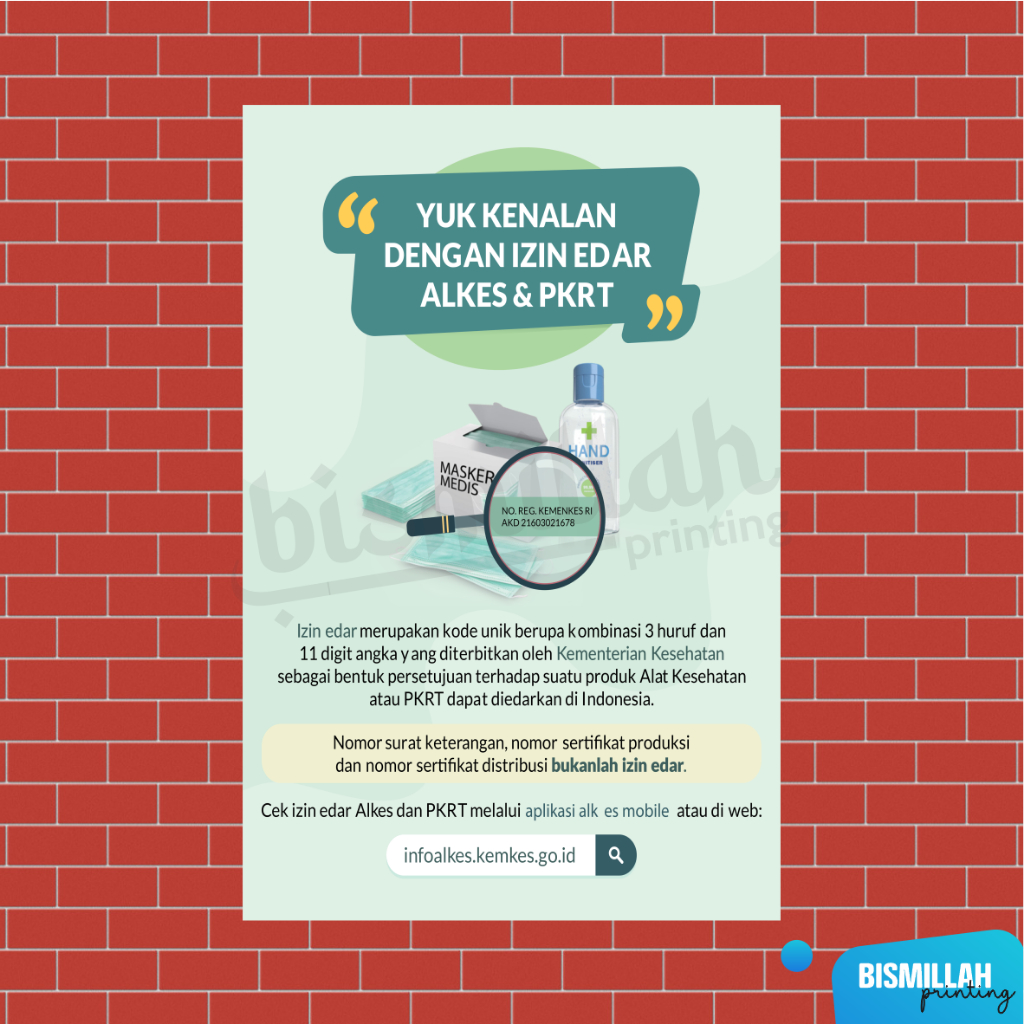 

Poster tetang izin edar alkes dan PKRT