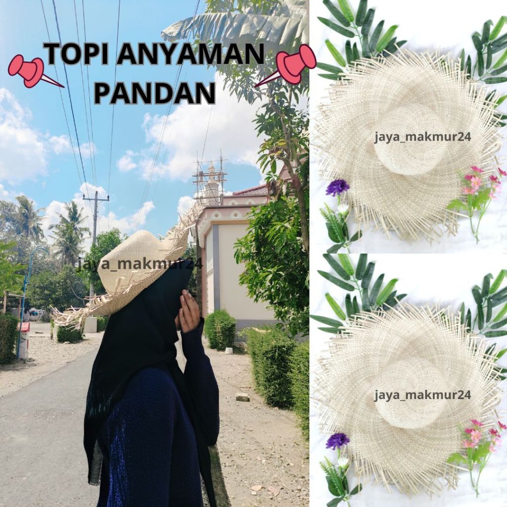 topi wanita /topi pandan anyaman
