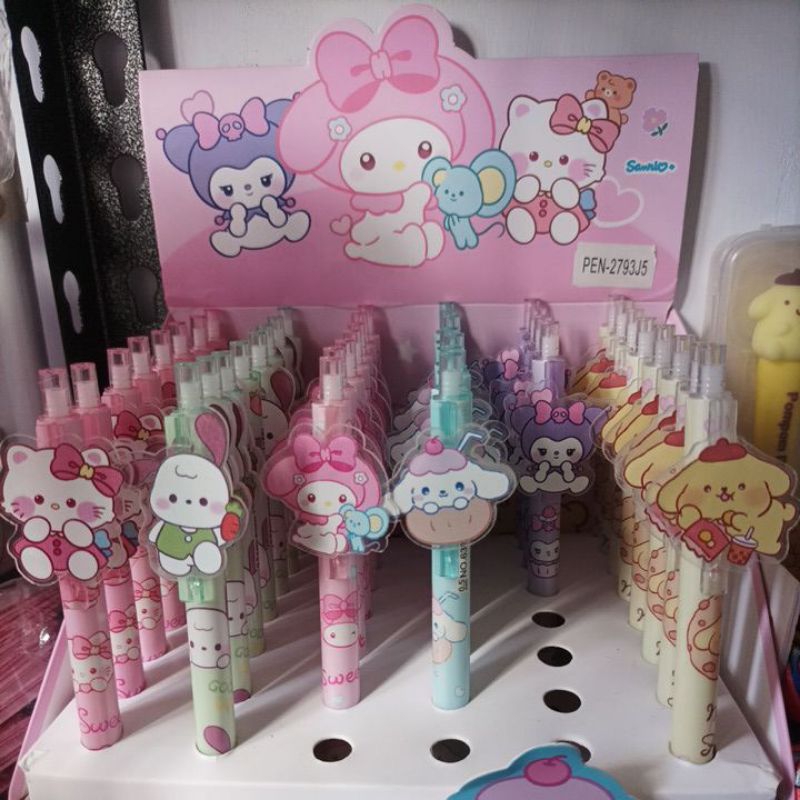 

Bolpoin sanrio Pulpen sanrio tinta hitam Pen kuromi melody morol purin pocha