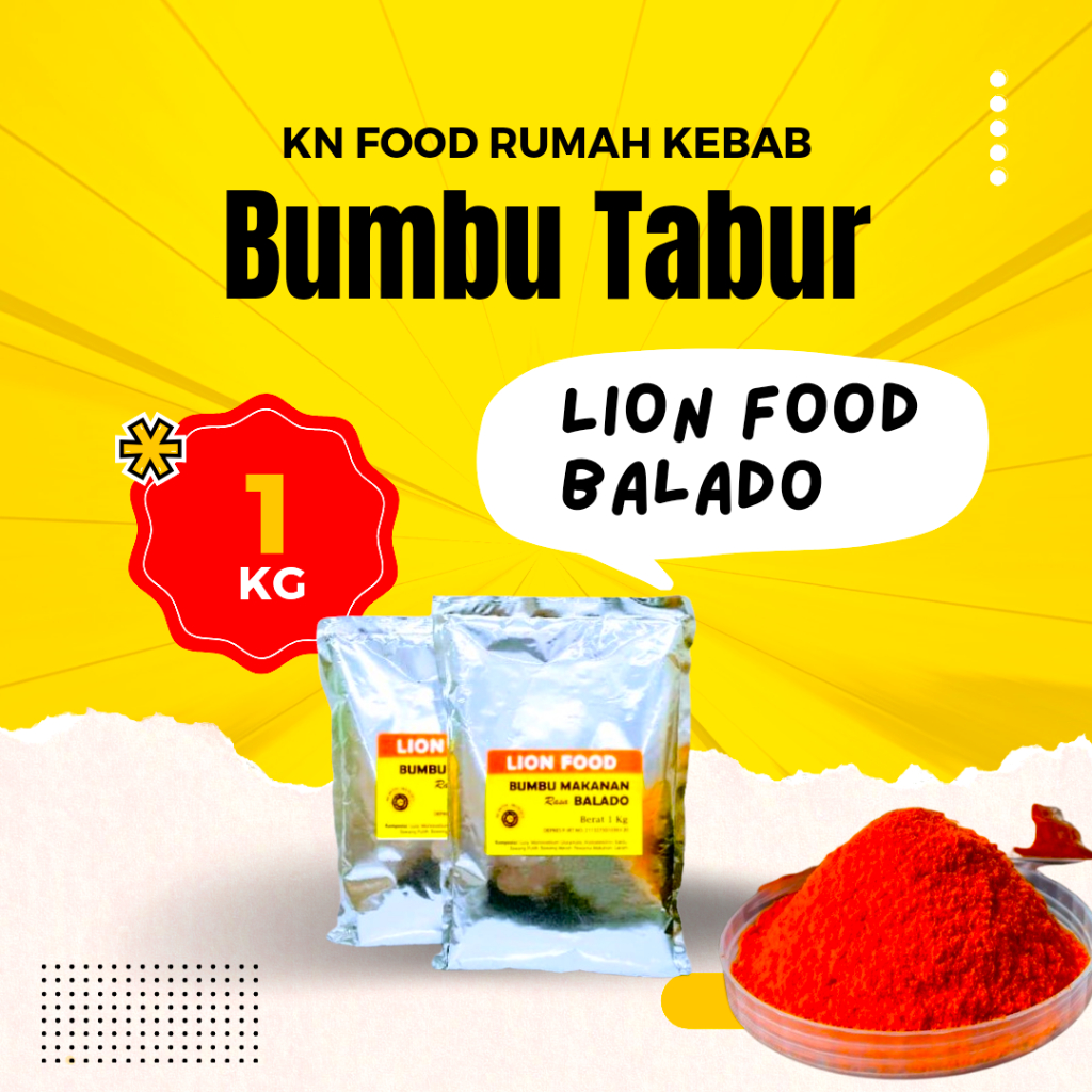 

Bumbu Tabur ALA SHIHLIN RASA BALADO Lion Food Kemasan 1 KG