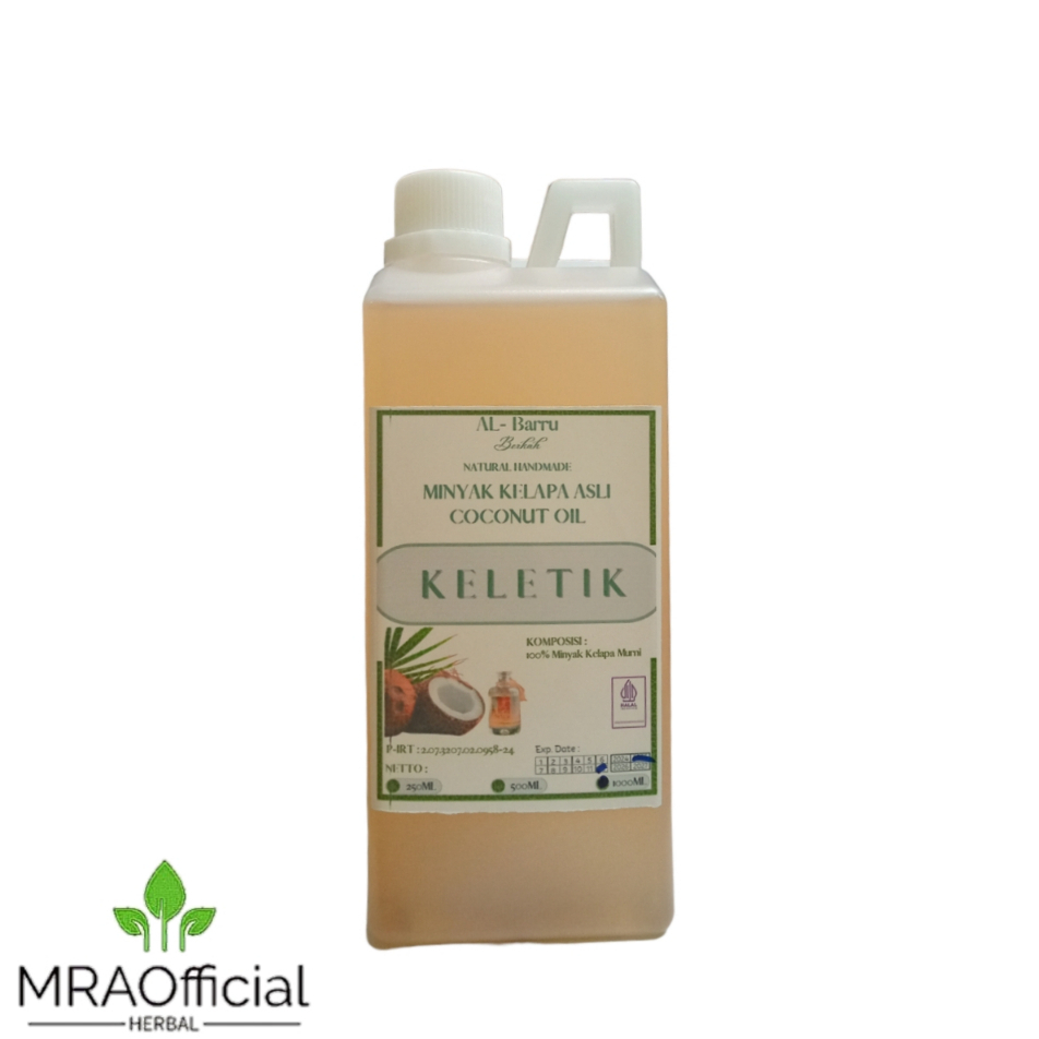 

Keletik Al-Barru 1 Liter | Minyak Kelapa Asli | Coconut Oil Natural Handmade | Keletik Minyak Kelapa Albarru