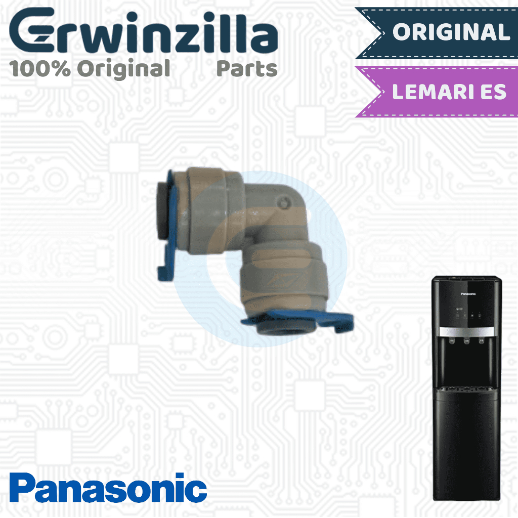 Knee Sendi Joint Sambungan L Pipa Selang Air Kecil Clamp Pengunci Dispenser Panasonic Original