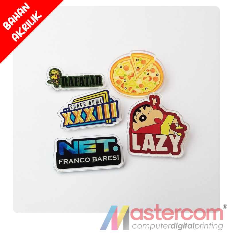 PIN CUSTOM LOGO DESAIN | LOGO DESAIN BEBAS | PIN AKRILIK + PENITI / MAGNET