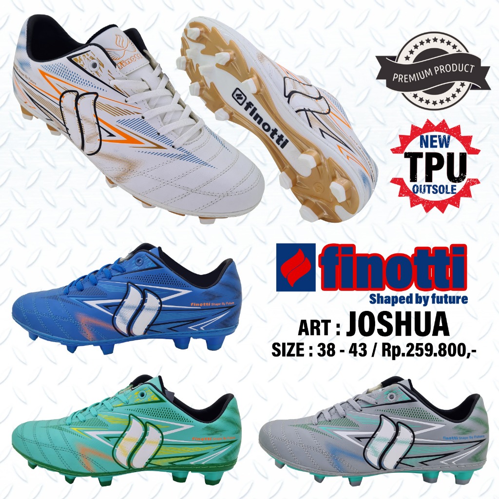 Sepatu Sepak Bola FINOTTI JOSHUA Asli Original / Sepatu Bola Pria Dewasa Premium Sol Full Jahit
