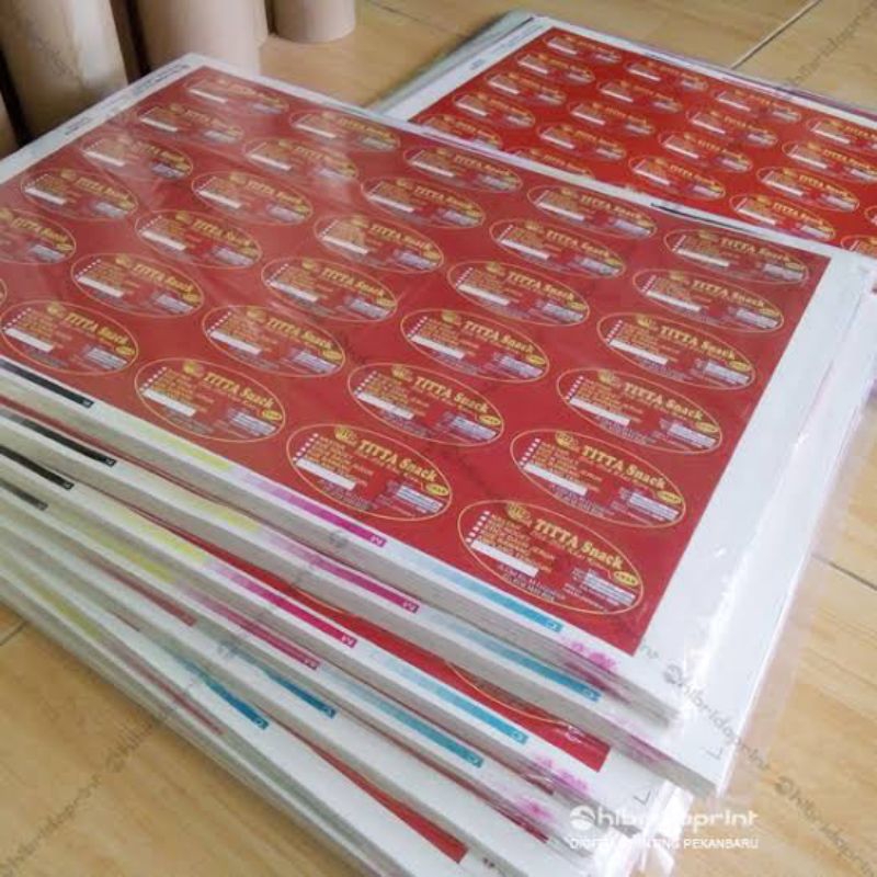 

Stiker Kertas A3 custom laminating kilat tanpa cutting