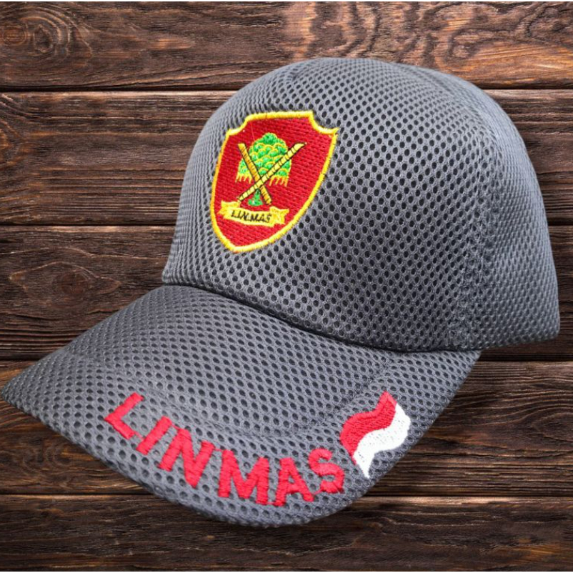 Topi Doublemesh Logo LINMAS | Topi LINMAS