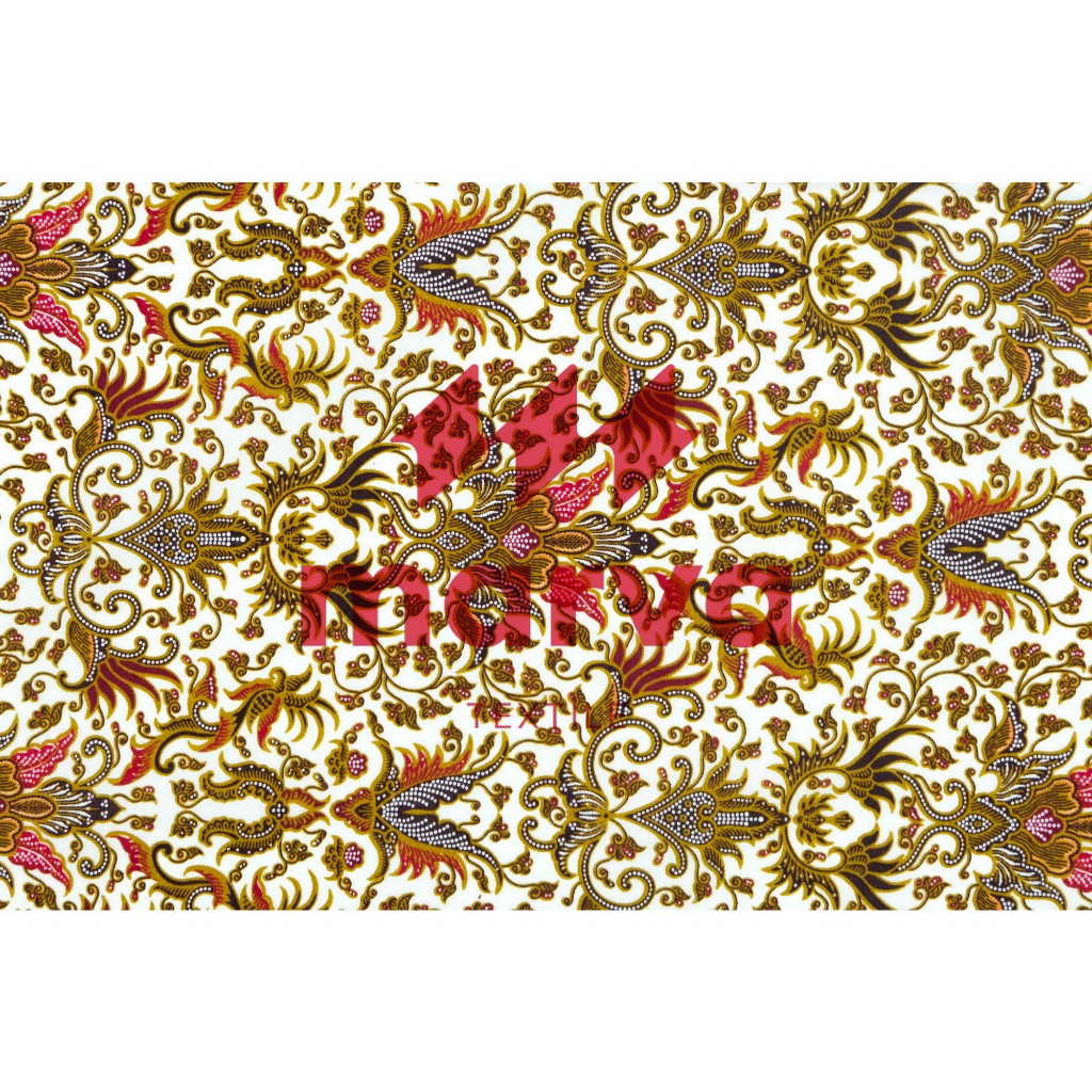 Kain Batik Meteran Premium Bahan 100% katun motif bunga semerbak cantik warna abu-abu by Marva texti