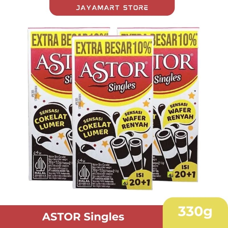 

ASTOR Singles Wafer Renyah Stik Cokelat Lumer ( 330g ) - SN028