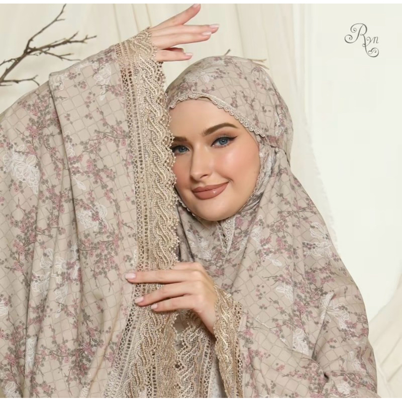 Mukenah Ryn rayyan Emily Series | Mukenah Dewasa Traveling  Rayon Ryn Jumbo