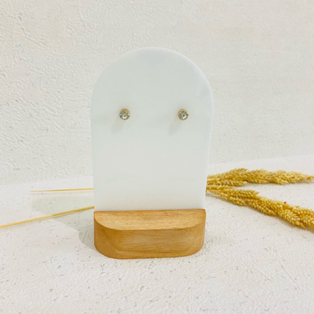 Anting Warna Emas Estetik Bentuk Bintang, Peniti, Rantai, Bulan, Permata