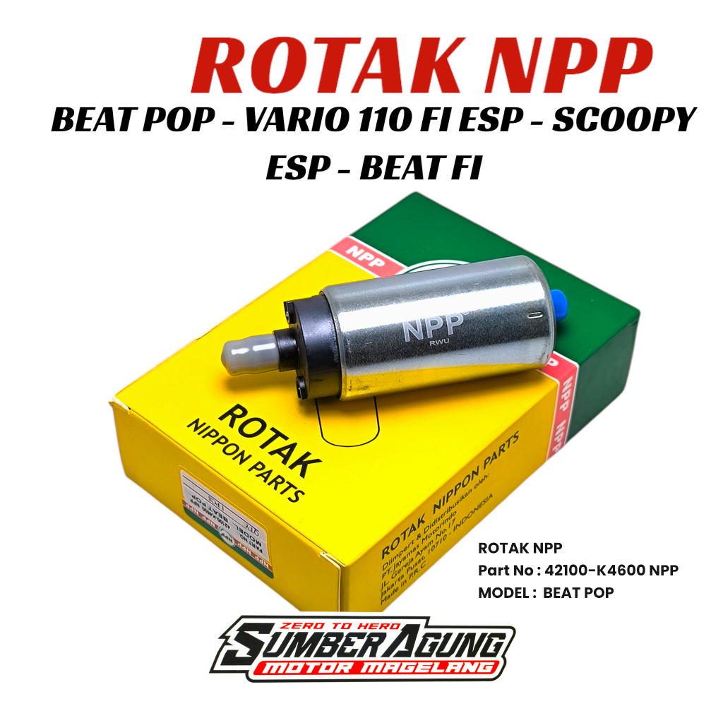 Rotak Rotax Dinamo Fuel Pump Beat Pop FI Vario 110 Fi Scoopy eSP 2015 - 2016 Original NPP 42100-k460