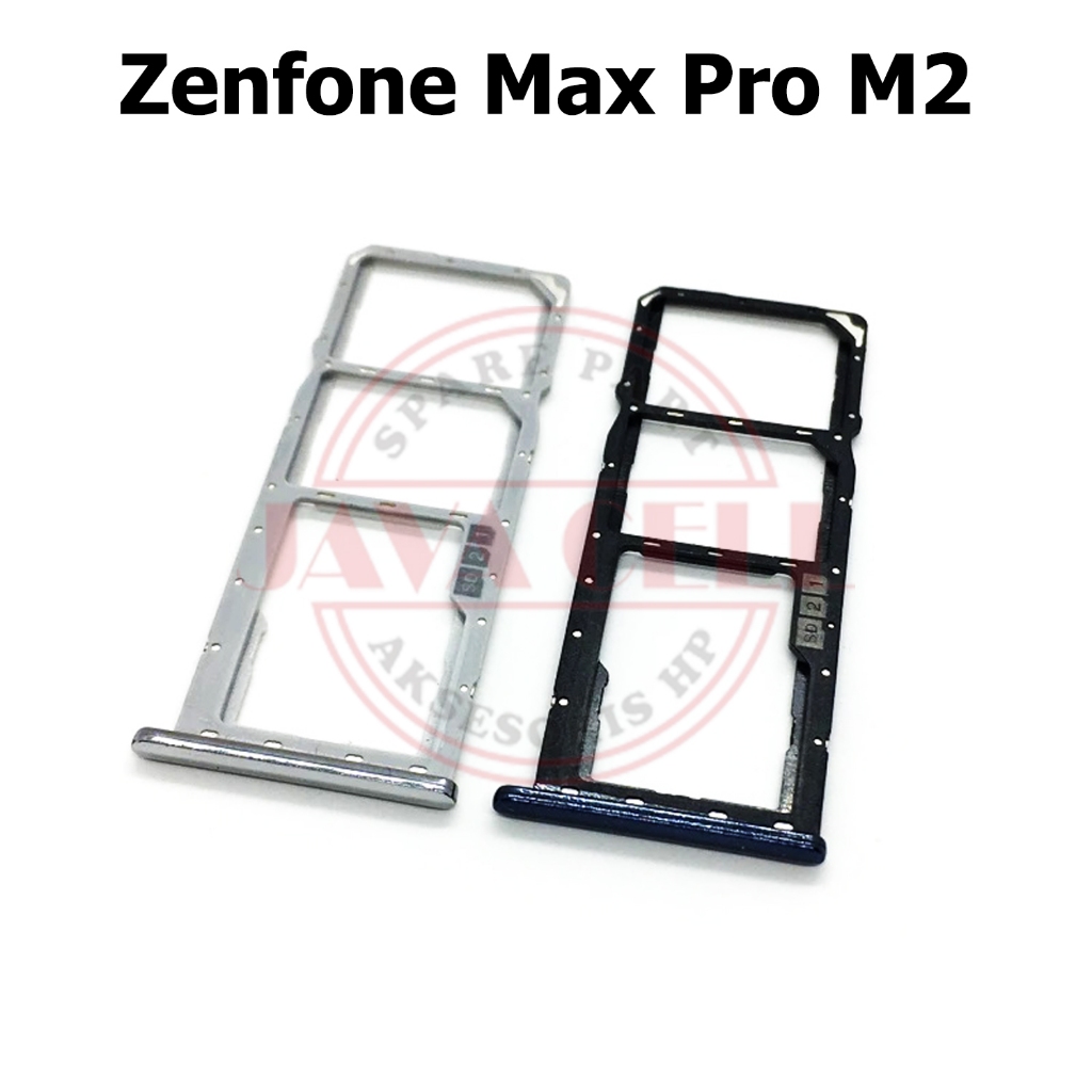 Simtray Simlock Slot Kartu Asus Zenfone Max Pro M2 ZB631KL Tempat Sim Card Original