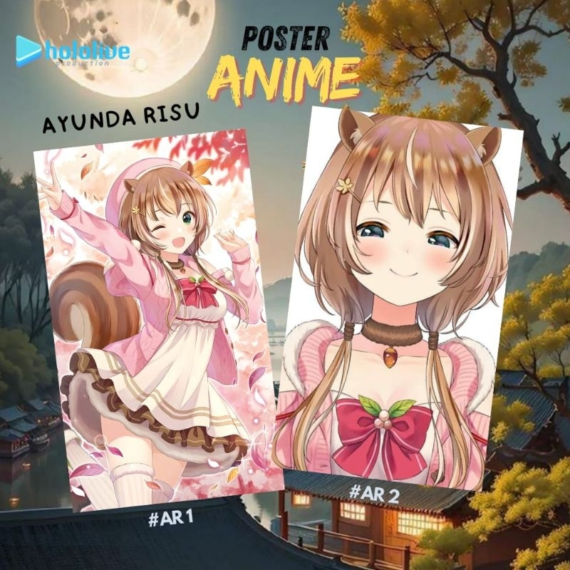 Poster Anime / Vtuber Ayunda Risu