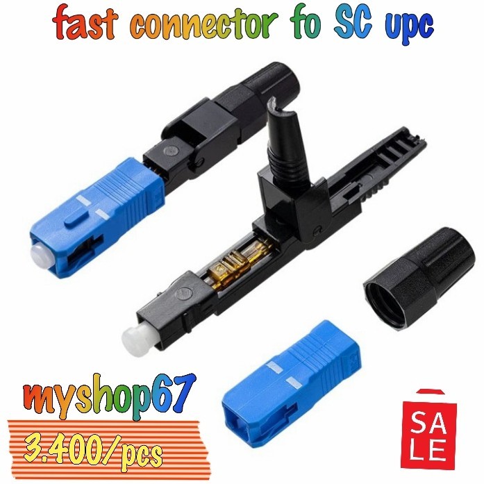 Fast Connector SC UPC biru fastcon fastcon FFTH Fast Konektor 10 pcs