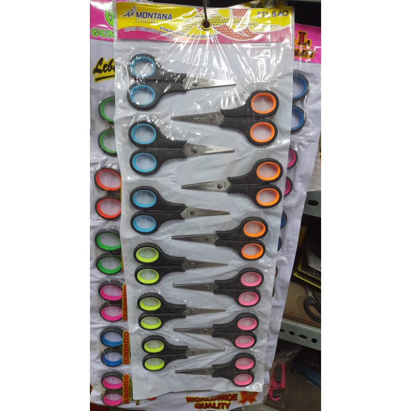 

(Harga 1 RENTENG KECIL = 12pcs ) gunting KECIL warna, pemotong, alat potong, gunting warna