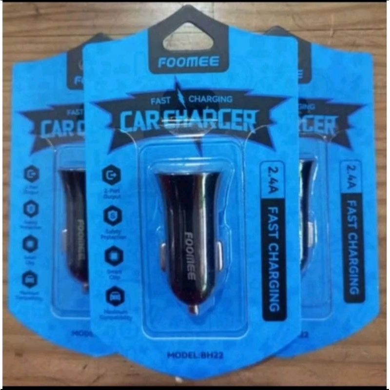 CAR CHARGER FOOMEE BH22, FAST CHARGER 2,4A ORIGINAL FOOMEE