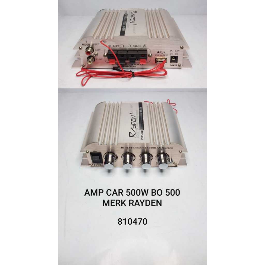 AMP CAR 500W BO 500 MERK RAYDEN