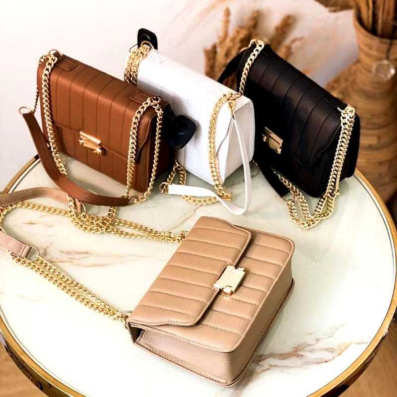 Tas Wanita LALUNA Tas Selempang Wanita Rantai Model Kasual