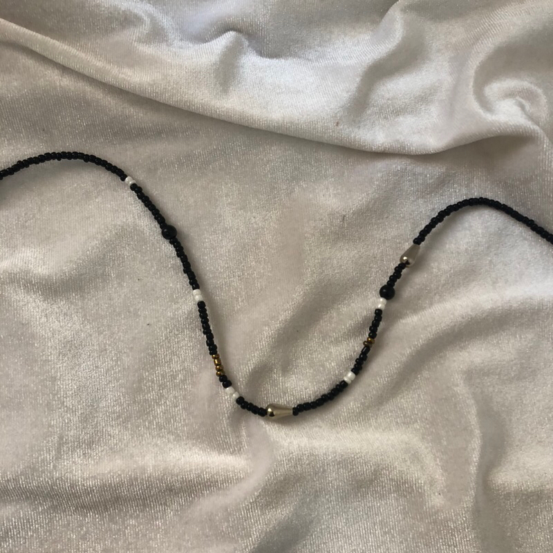 Kani Necklace Beads custom Black / Necklace Beads / Kalung manik manik